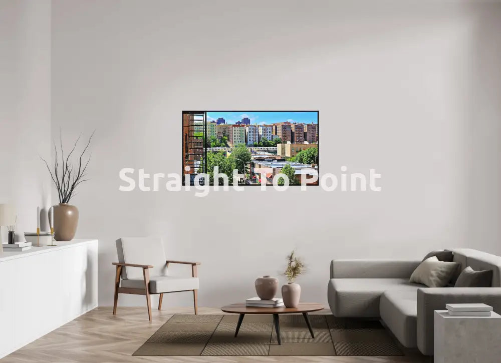 Boogie Down View 56.4 x 31″ / Matte WhiteWall App Product