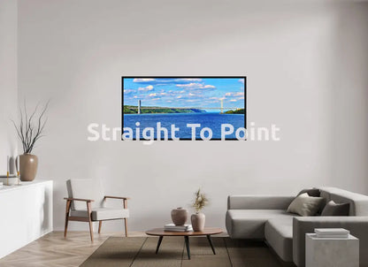 GWB Over Blue Hudson 68.3 x 35″ / Matte WhiteWall App Product