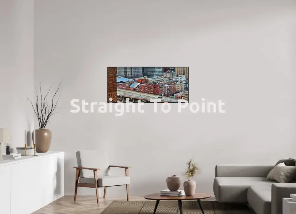 Looking Over South Street 45 x 20″ / Matte WhiteWall App Product